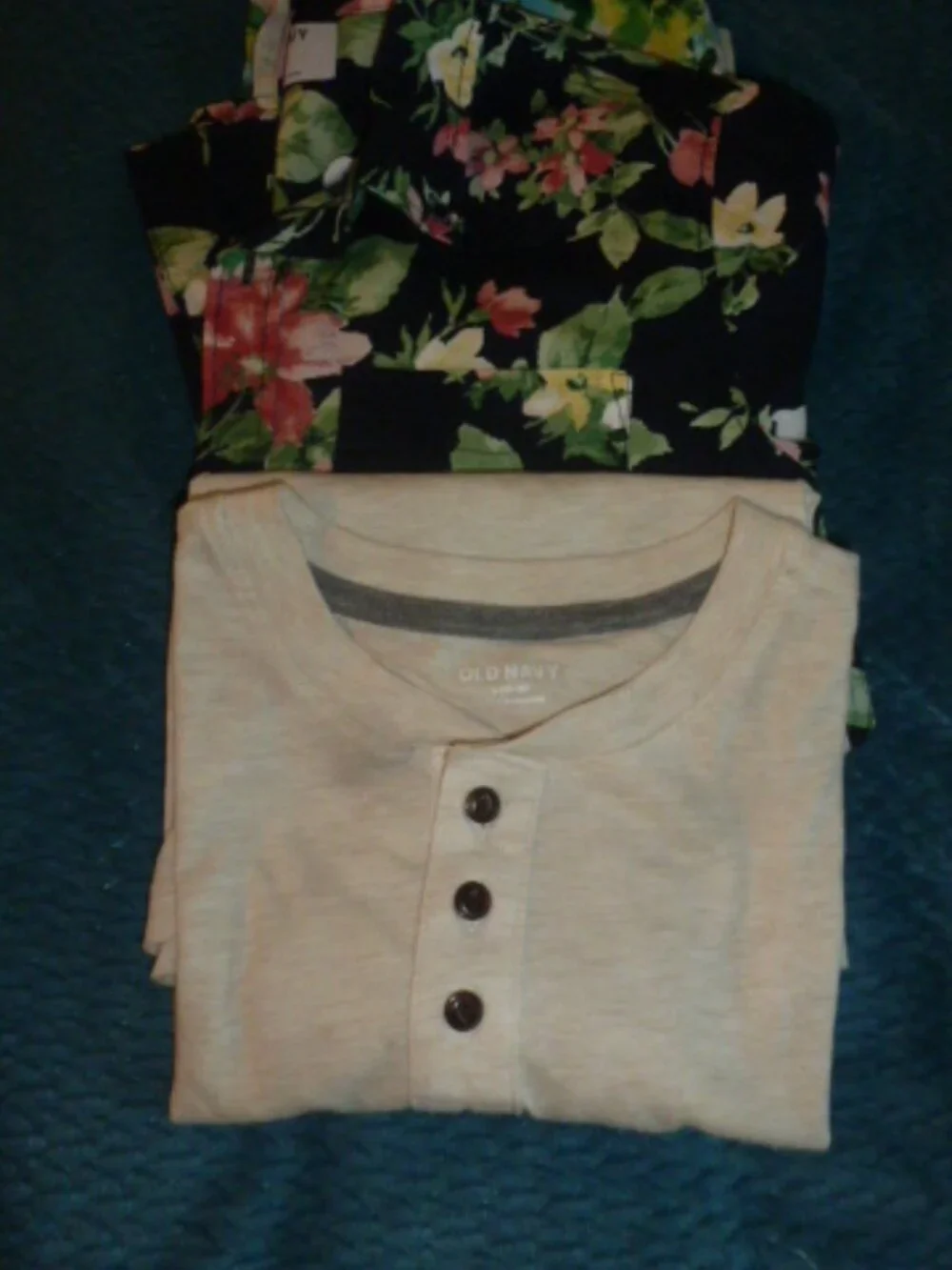 Bundle of 2 Boys Old Navy Tropical Floral Button-Down Short Sleeve Shirts + FREE